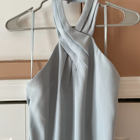 BHLDN Ruby Twist Halter - Light Blue Halter Cross Neck - Size 6 - Picture 2 of 7